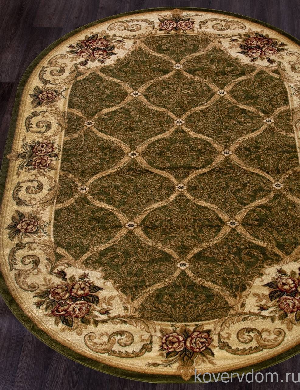 Ковер OLYMPOS D468 GREEN Овал Ковер OLYMPOS D468 GREEN Овал
