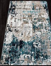 Ковер из Турции гипоаллергенный искусственный PARADIZE-A 01632A GREY / TURQUOISE