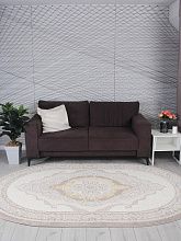 Ковер коричневый NENSI GL193A BROWN / BROWN Овал