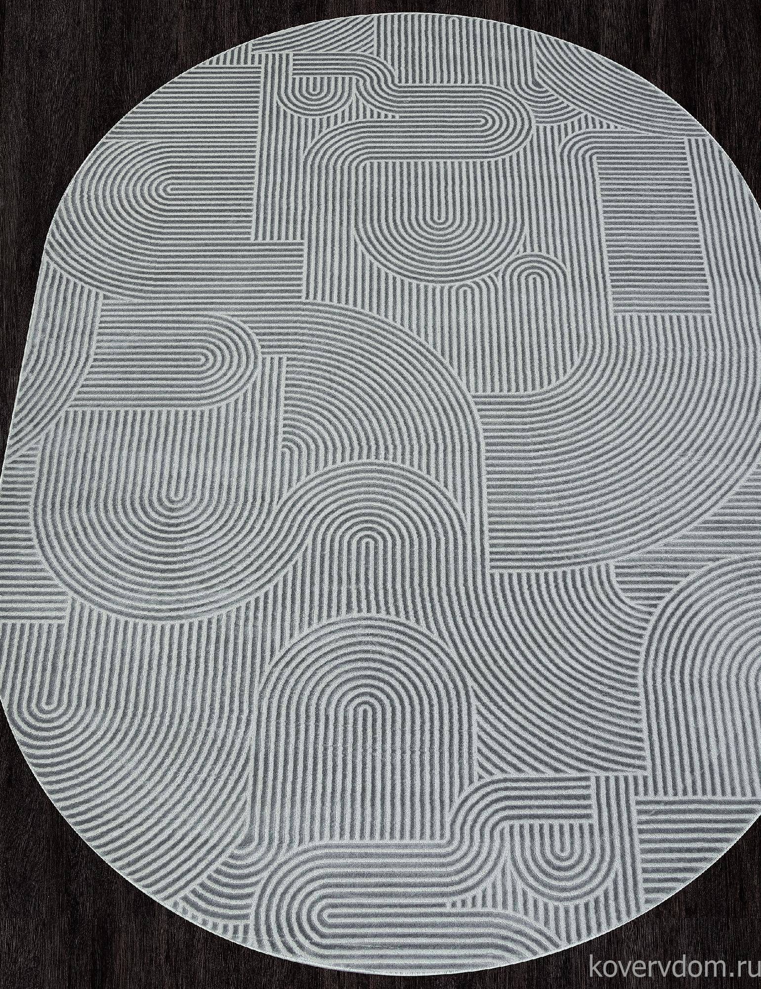 Ковер SIROCCO E508AQ D.GREY / GREY Овал Ковер SIROCCO E508AQ D.GREY / GREY Овал