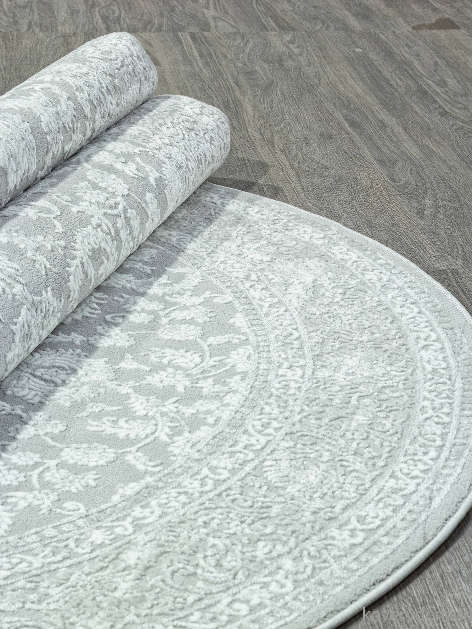 Ковер SIROCCO E365AP GREY / WHITE Овал Ковер SIROCCO E365AP GREY / WHITE Овал