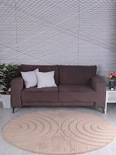 Ковер коричневый RABBIT CARVING PX4005 BROWN / BROWN Круг