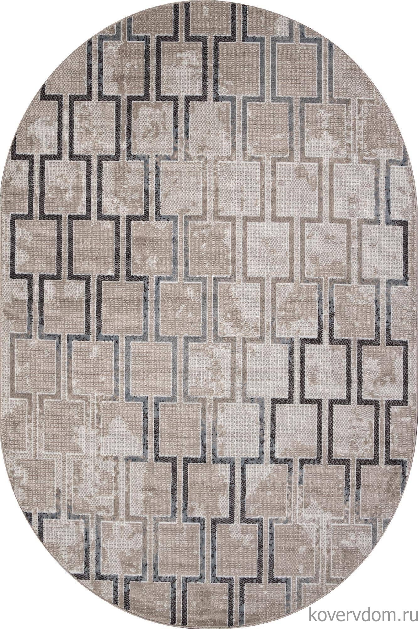 Ковер SIERRA F353 BEIGE-BLUE Овал Ковер SIERRA F353 BEIGE-BLUE Овал