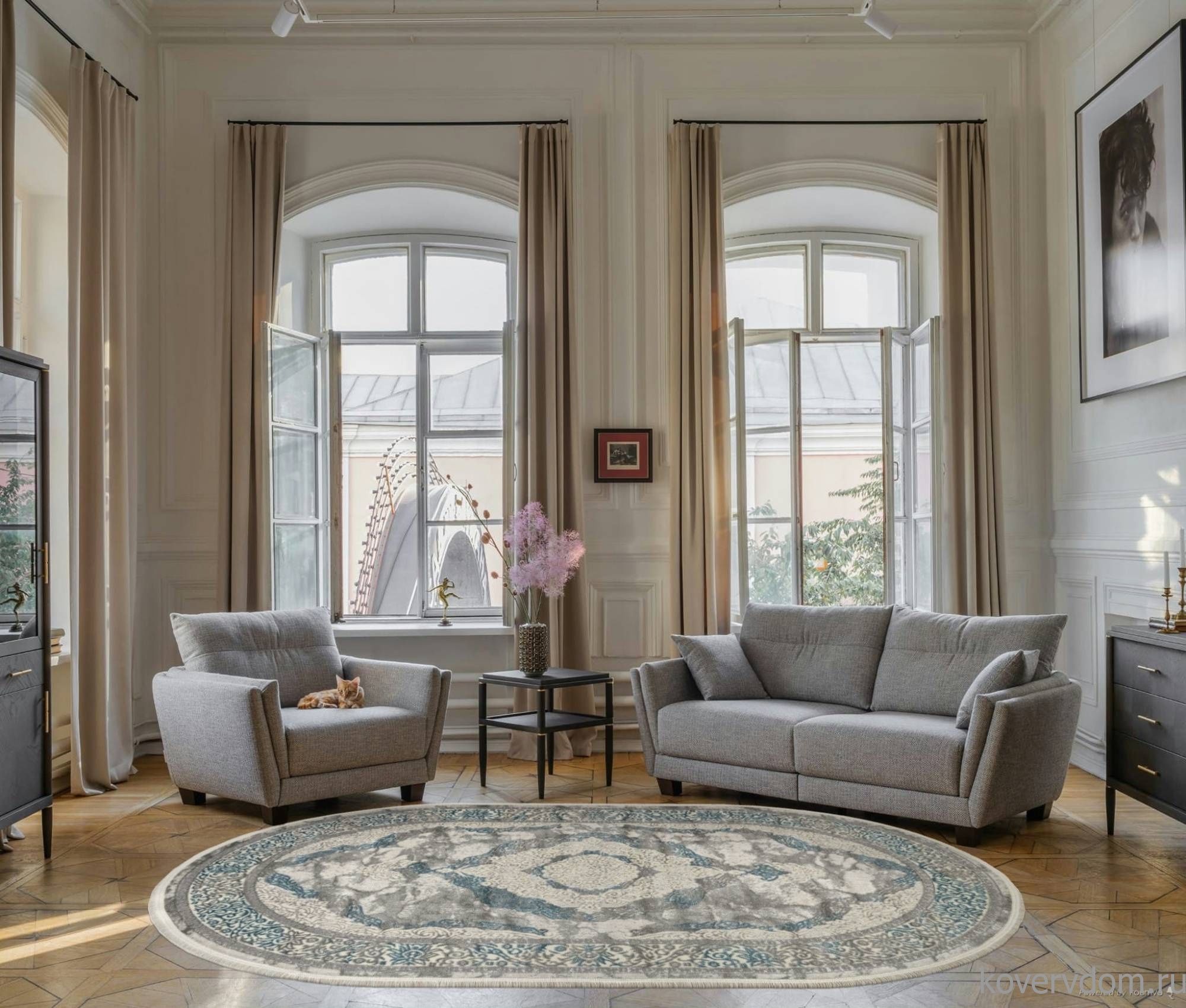 Ковер MARMARIS 26491B CREAM / GRY Овал Ковер MARMARIS 26491B CREAM / GRY Овал