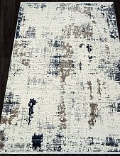 Ковер в гостиную черный POMPEI N2023A CREAM / D.BLUE