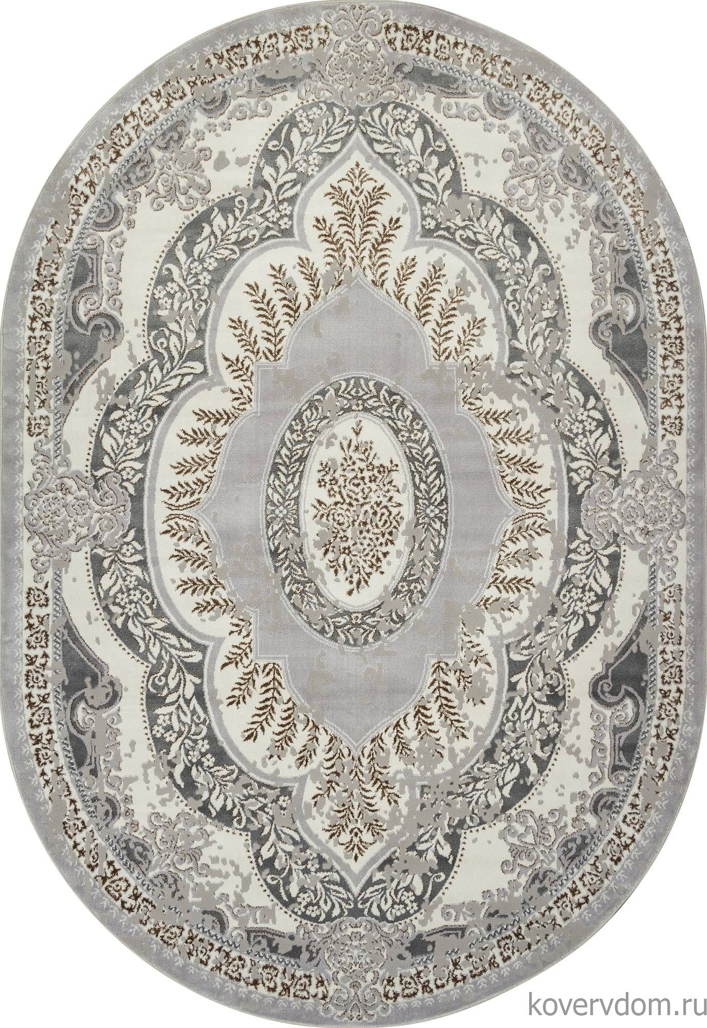 Ковер PALERMO F290 GRAY-GREEN Овал Ковер PALERMO F290 GRAY-GREEN Овал