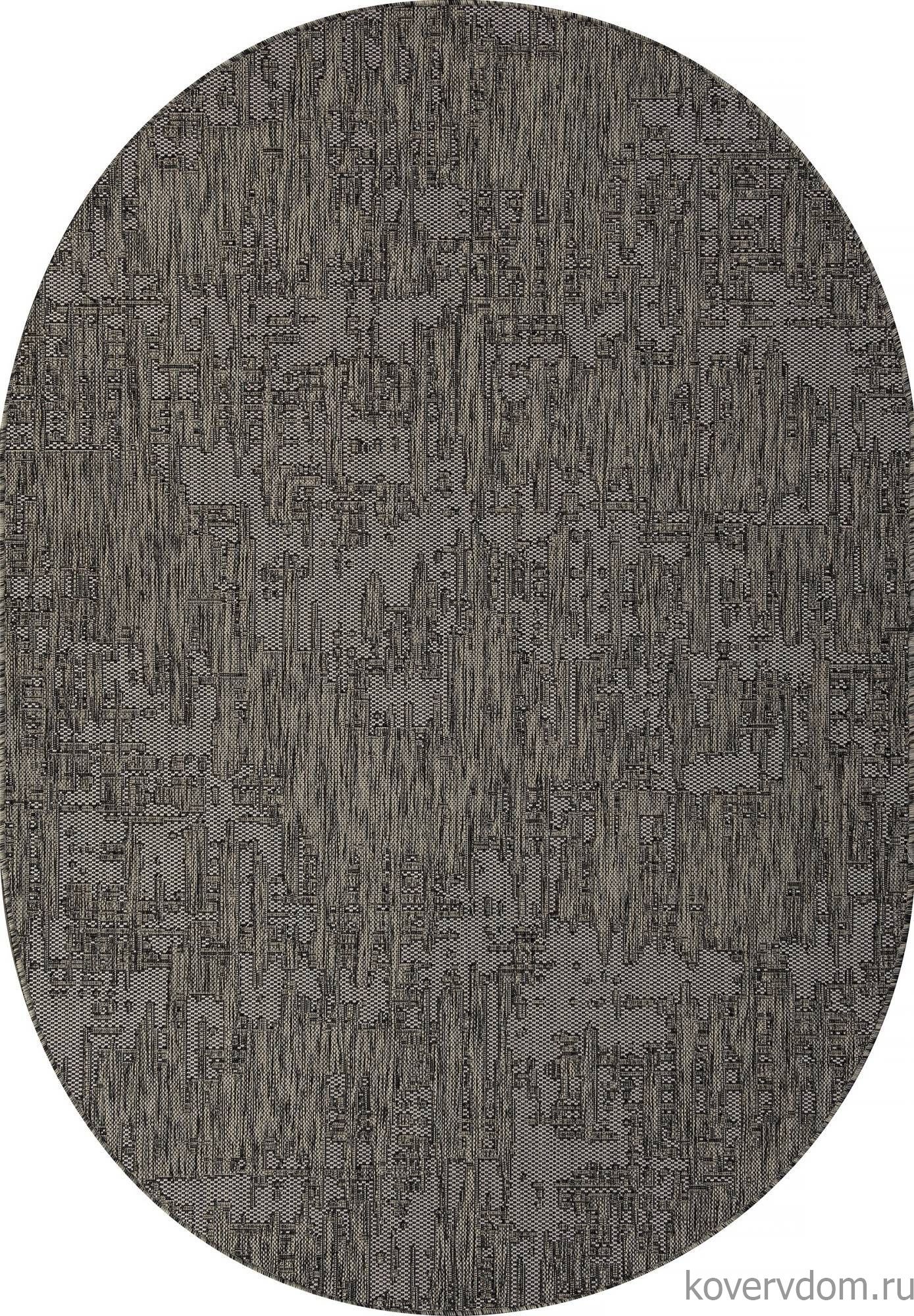 Ковер-циновка KAIR S144 BLACK-GRAY Овал