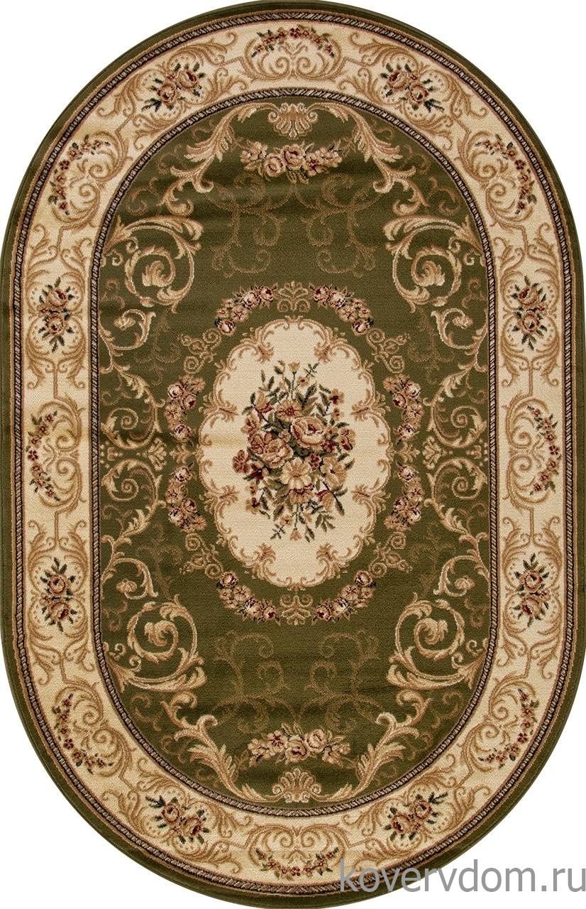 Ковер OLYMPOS D066 GREEN Овал