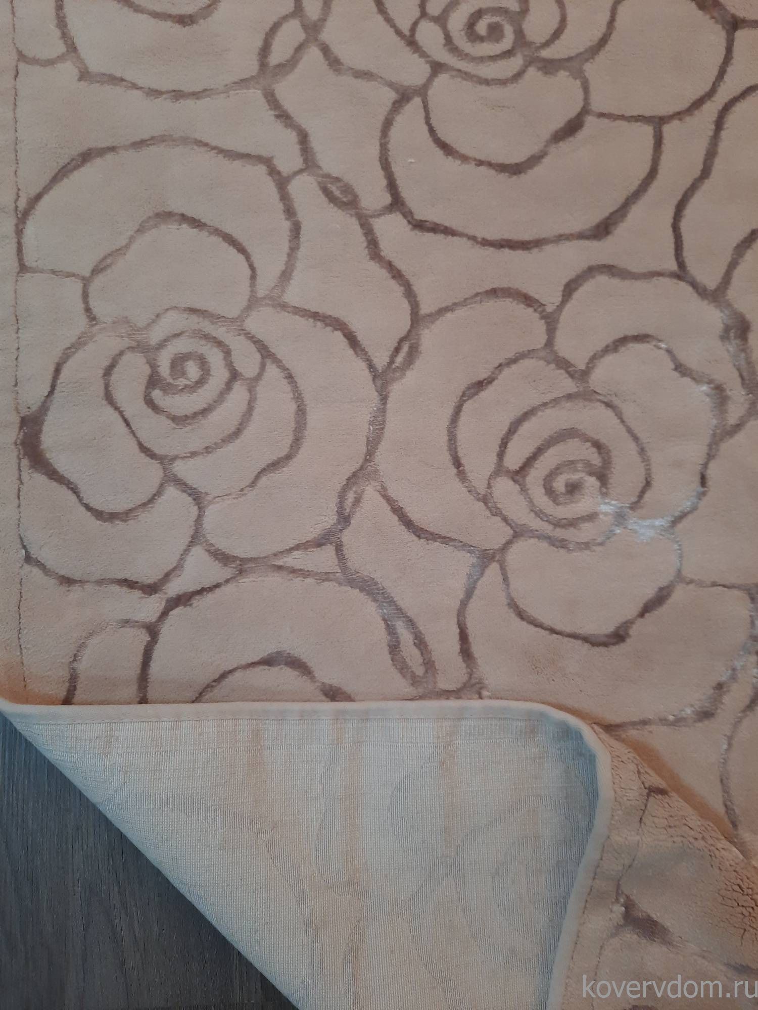 Ковер с цветами Deco Deco - 015 светлый кофе Ковер с цветами Deco Deco - 015 светлый кофе