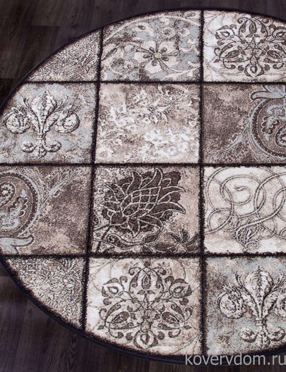 Ковер VALENCIA DELUXE D328 BROWN Круг
