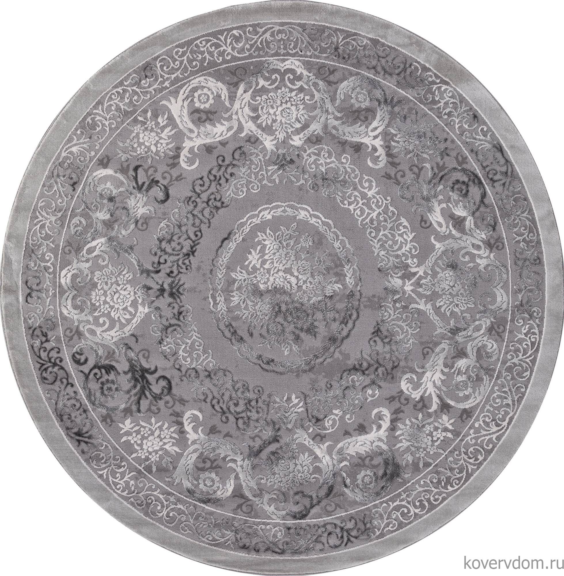 Ковер ARMINA 03760A GREY / GREY Круг Ковер ARMINA 03760A GREY / GREY Круг